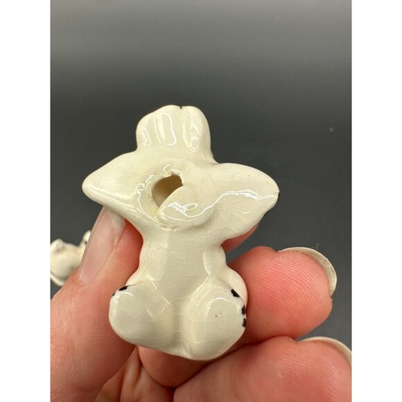 Vintage Ceramic Hound Dog Figurines Set of 4 Floppy Ear Hand Painted‎ - Picture 8 of 9